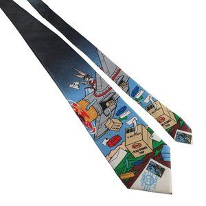 Looney Tunes Stamp Collection Mens Necktie Accessory Office Work Casual Dad Gift